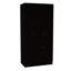 Ensemble de chambre à coucher 2 pièces, armoire avec commode à trois tiroirs, noir