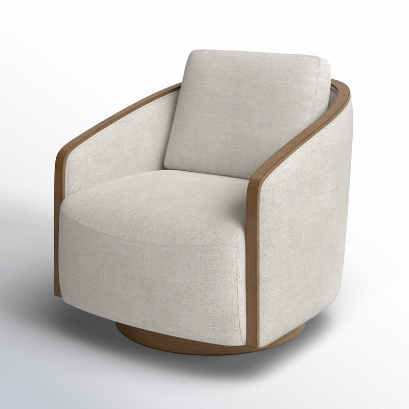 Nieve Upholstered Swivel Barrel Chair