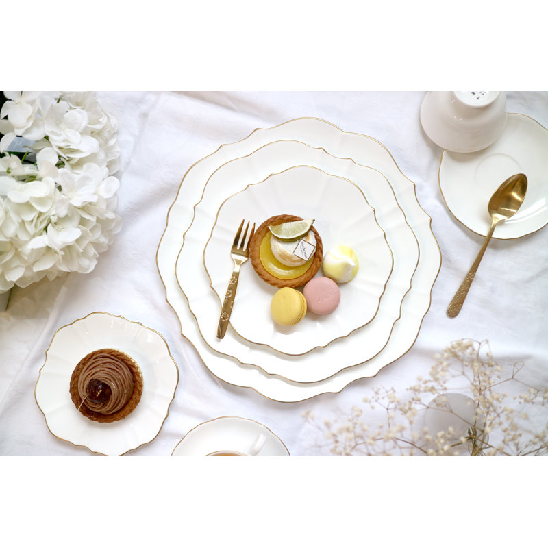 Amelie Bone China, Brushed Gold