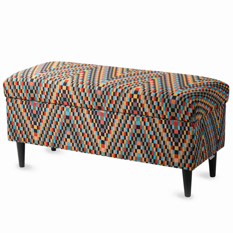 Polyester Upholstered Storage Bench, H47 x W90 x D30cm