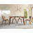Rectangular Dining Table With Bent Wood Legs In Walnut