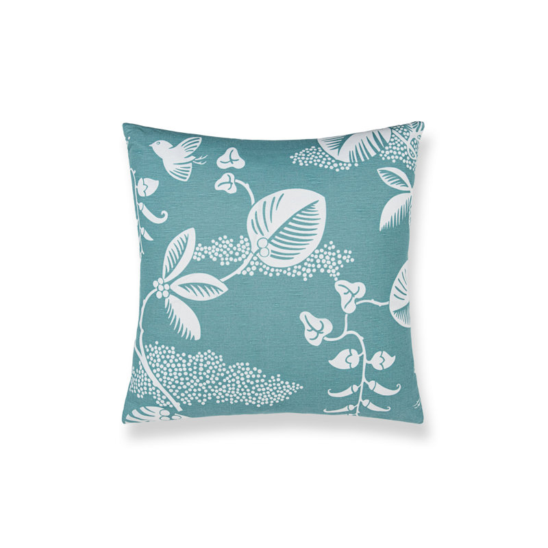 Coussin en coton réversible, Turquoise