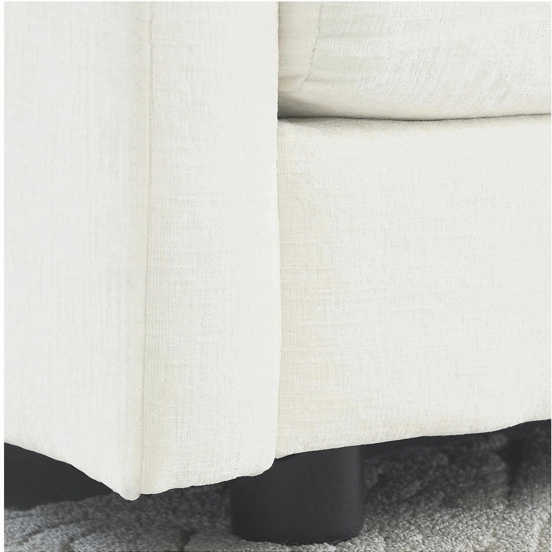 Canapé modulaire en U avec repose-pieds réversible, canapé d'angle convertible 5 places avec 2 repose-pieds, canapé moderne minimaliste et canapé pour le salon, blanc