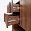 Grande armoire de rangement avec tiroirs et tablettes ouvertes, organisateur de bibliothèque autoportant pour salle de bain, chambre à coucher, salon