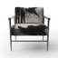 Chaise avec accoudoirs contemporaine noire, blanche et dorée Expression IV-814214021