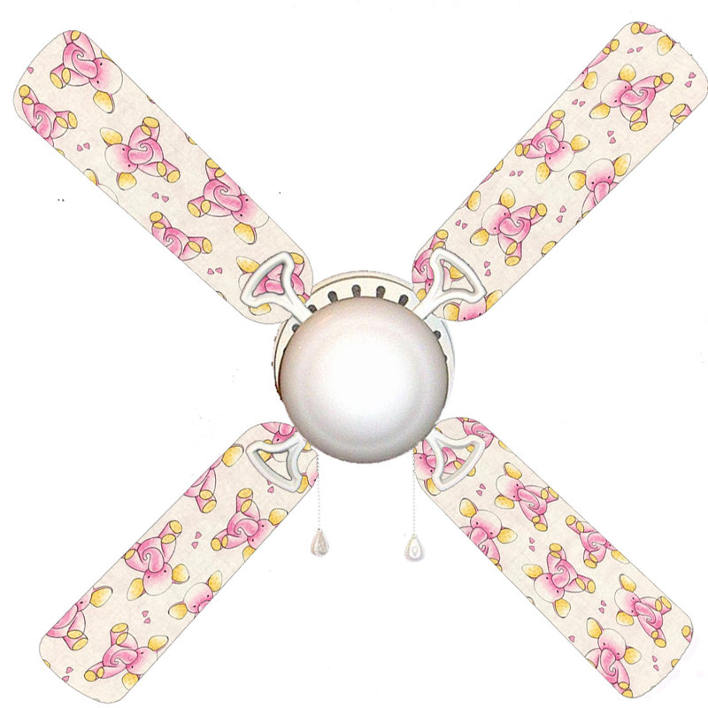 Ventilateur de plafond 4 pales 42 ", Rose
