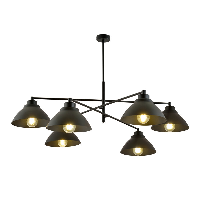 Ilbert 6 - Light Cone Chandelier, Black