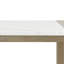 Table de salle à manger l 66 po avec plateau en faux marbre blanc et finition chêne, design, 6 sièges, 38 po de profondeur, 30 pieds de style rectangulaire, + matériau, 38,61 29,81 po de hauteur, 100,6 lb de poids