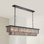 Lustre 7 niveaux à intensité variable et rectangulaires avec détails en cristal