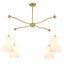 Lustre linéaire moderne à 4 lumières Bartlum