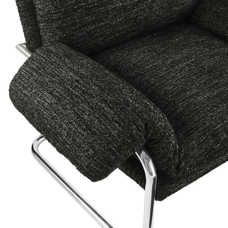 Fauteuil d'appoint Ansel, Gris anthracite