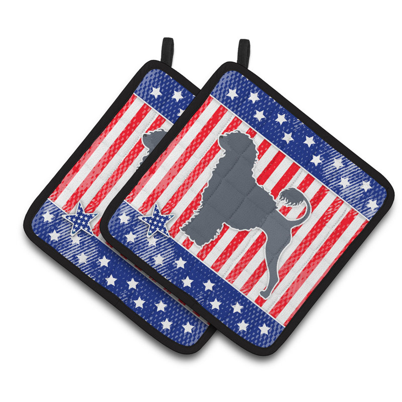 Trinx Patriotic Striped Polyester Potholder