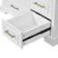 Meuble-lavabo avec lavabo en céramique, 7 portes, tiroir, tablette réglable et meuble-lavabo