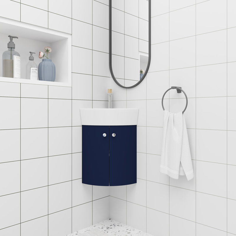Corner Bathroom Vanity Sink Combo for Small Space