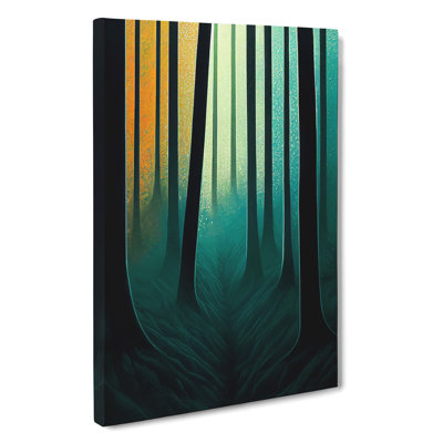 Attractive Forest Abstract - Wrapped Canvas Print