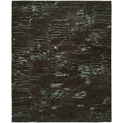 Abstract Area Rug in Brown