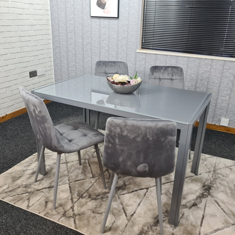 Monegro 4 - Person Dining Set, Grey