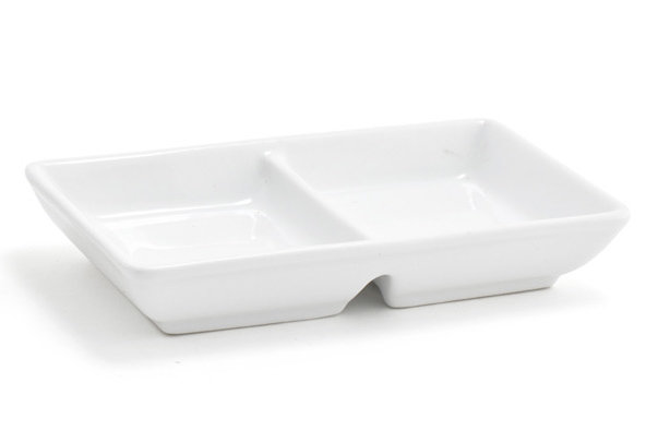 Front Of The House Catalyst Porcelain Condiment Server, Bright White