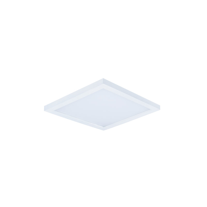 Methel LED Flush Mount, White, 0.5" H x 7" W x 7" D