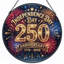 Panneau de fenêtre en verre pour décoration intérieure Fireworks Stars USA 250th Anniversary - 7,8H-126675983