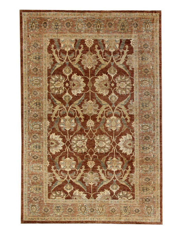 Agra One-of-a-Kind 5'11" X 8'7" New Age Wool Area Rug in