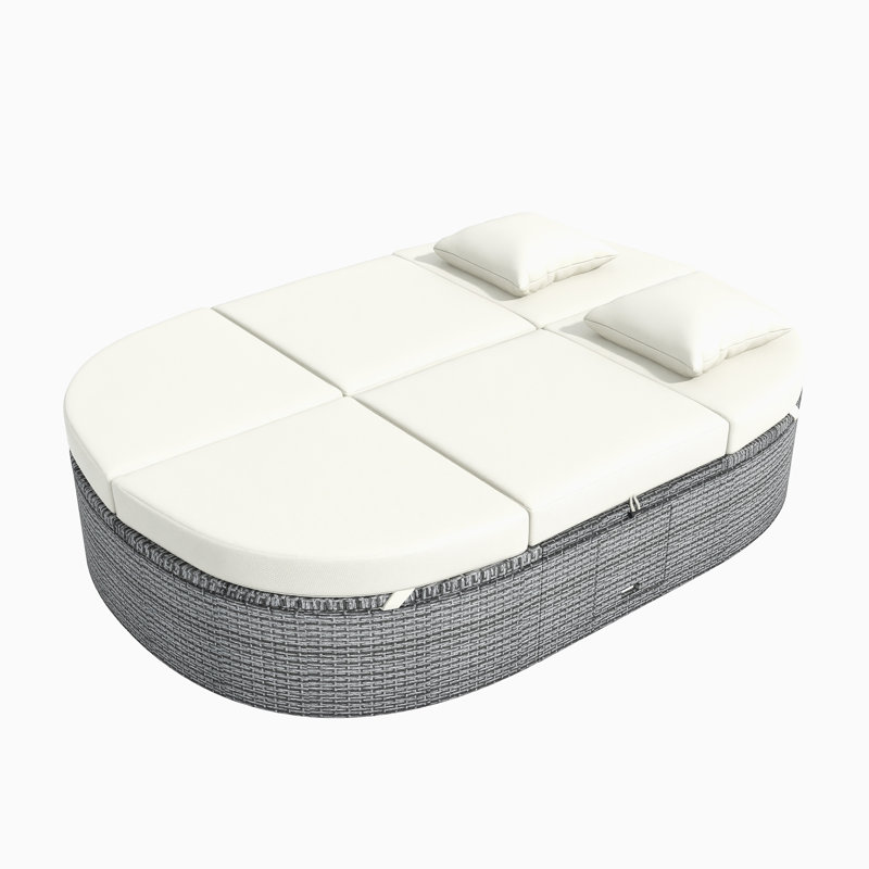 Lit de jour d'extérieur pour 2 personnes, Gris, Beige