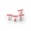 Waterside 4 Pack Nordic Gnome Christmas Porcelain Mugs