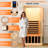 Indoor Infrared Sauna Room, 1260W/120V Canadian Hemlock Wood 1 Person Infrared saunas for Home with 7 Color Therapy Lamp, LCD Control Panel, Foot Heater, Dual Bluetooth Speakers, 32.3x32.3x66.1inch