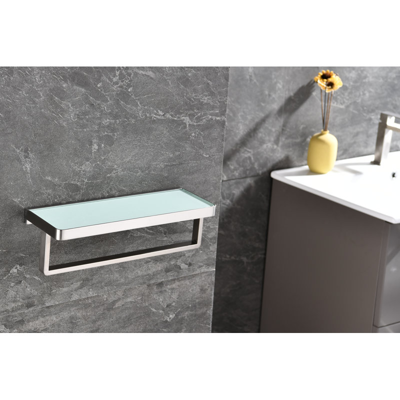 Porte-serviettes mural en acier inoxydable Ancika, Nickel brossé