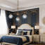 Lustre moderne à hauteur ajustable et 3 lumières