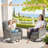 9 - Person Patio Furniture Set With Swivel Rocker, Outdoor Wicker Rattan Seating Group With Cushions, All Weather Sofa Conversation Set With Led Lighted Coffee Table For Garden Backyard-850553455