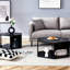 Duo de tables basses hexagonales - Esthétique noir et blanc, forme créative, options de rangement pratiques, matériau tendance facile à installer, look saisissant, espace pratique-283352334