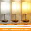 Ensemble de 2 lampes de table pour la chambre à coucher, à intensité variable 3 couleurs 15 po, avec chaînette et prises de courant, 2 ampoules incluses-117987414-117987419