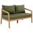 Coussin vert foncé / structure naturelle est en rupture de stock