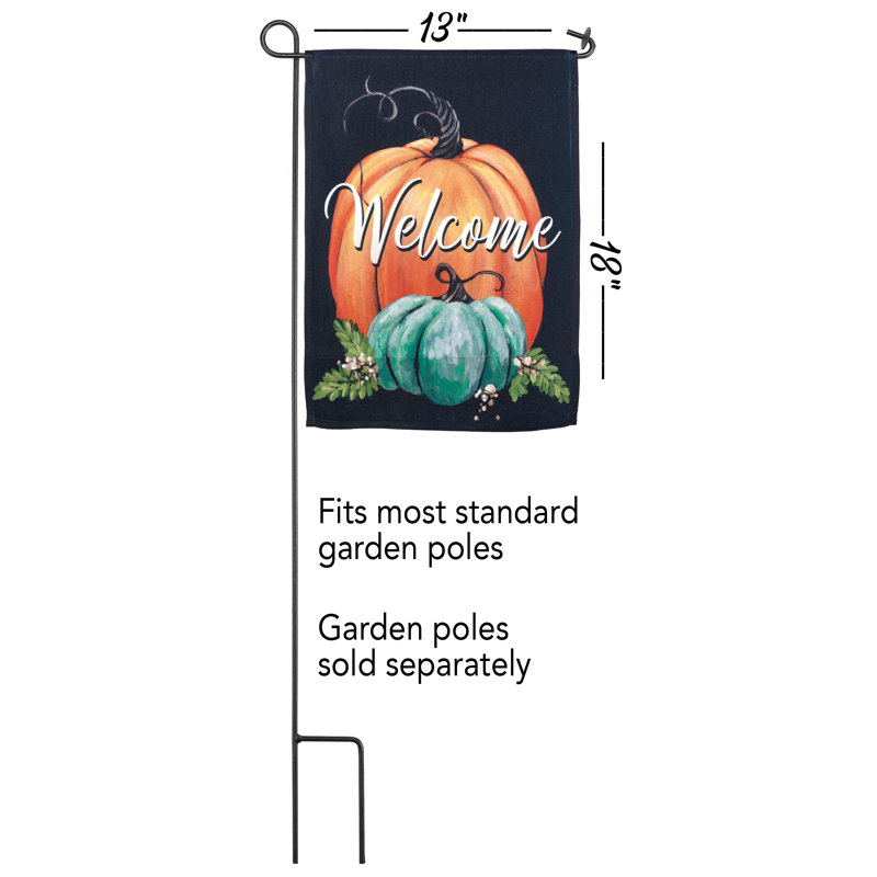 Drapeau de jardin en polyester 44 po x 30 po Agridaki, H 18 po x l 13 po