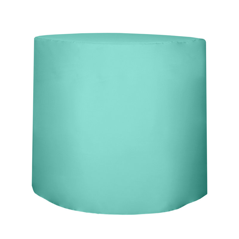 Javin Solid Color Round Tablecloth, Caribbean Blue, 3
