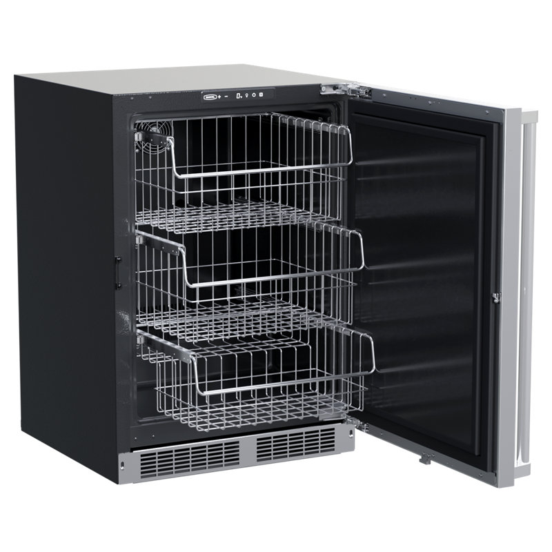 Marvel 24"W. Professional 4.6 Cu.Ft. Built-In Upright Freezer - Stainless Steel