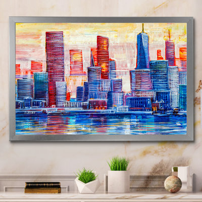 «Abstract Nyc Skyscrapers», peinture sur toile