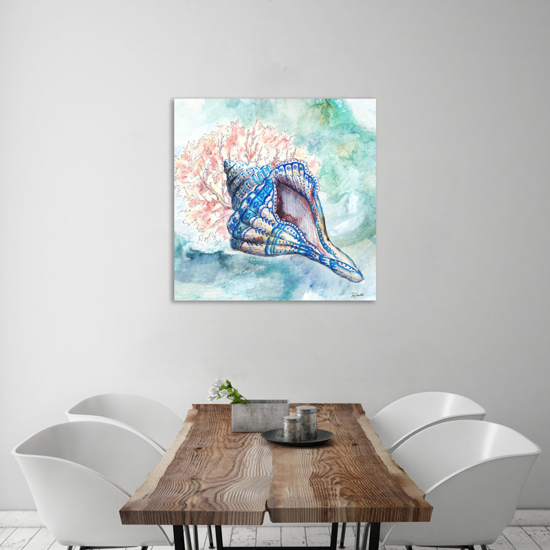 Bohemian Shells: Conch II - impression sur toile tendue, H 30 po x l 30 po x P 1,5 po
