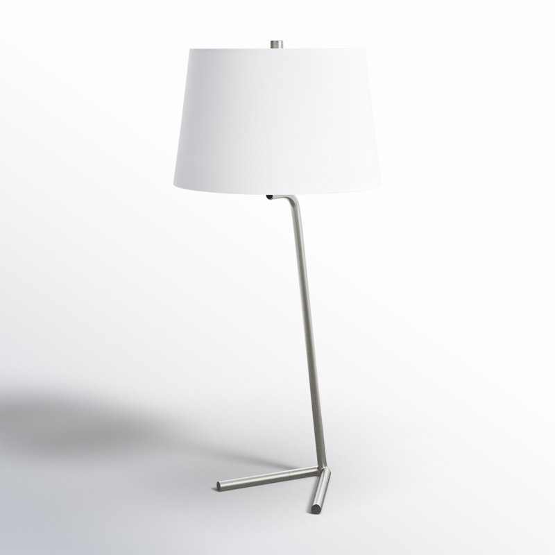 28" Table Lamp, Brushed Nickel