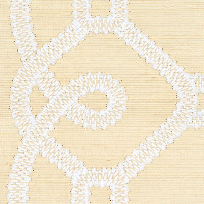 Ziz Embroidered Sisal Wallpaper