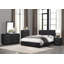 Commode contemporaine en similicuir noir durable