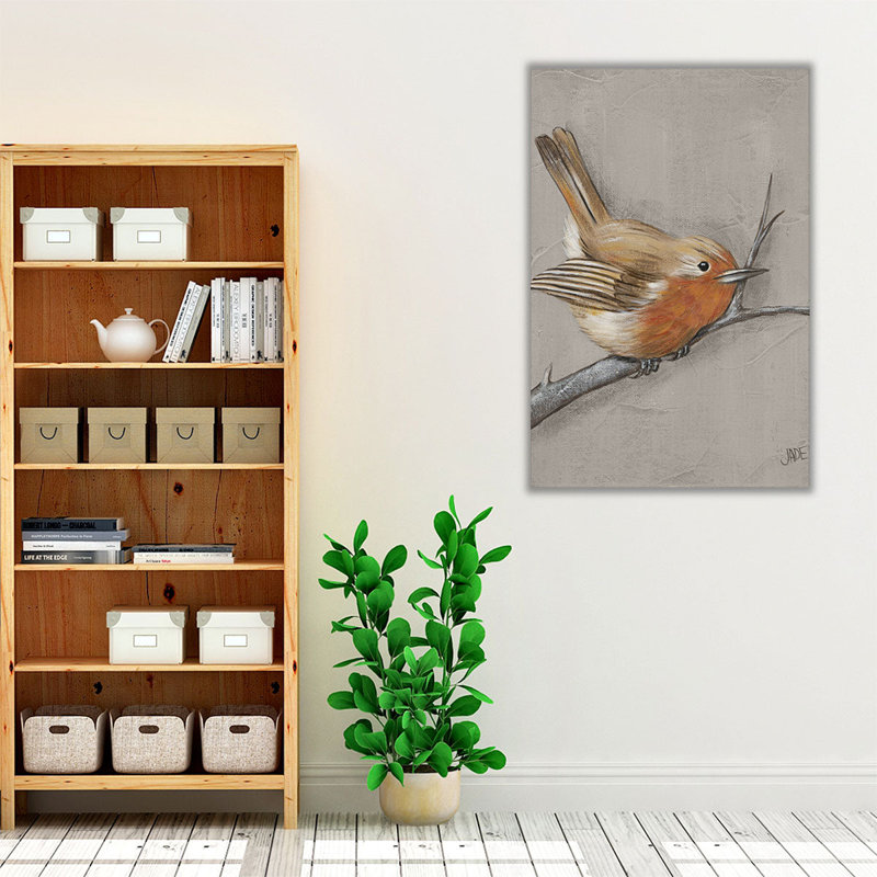 «Winter Bird II», reproduction d'art sur toile, H 48 po x l 32 po