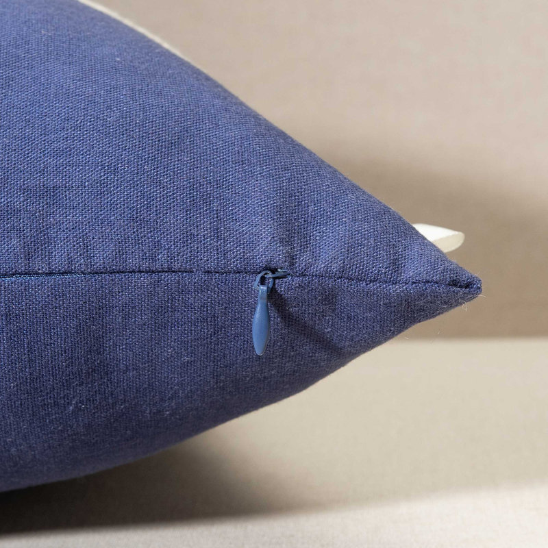 Aprille Square Pillow Cover, Indigo, 20" x 20"