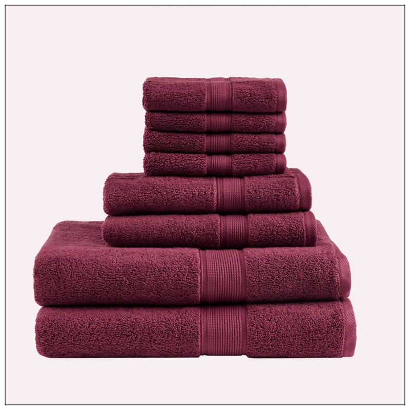 100% Cotton Super Plush Mulit-Size Set, Burgundy