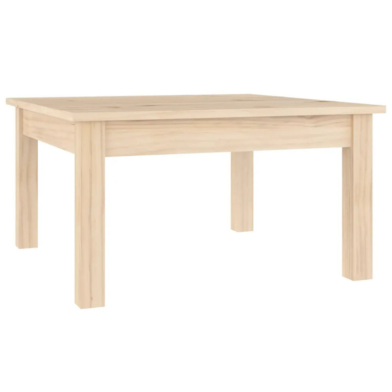 Kayliyah Solid Wood Four Leg Coffee Table, 30cm H x 55cm W x 55cm D, Natural 