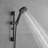 10-Inch Shower System, Slide Bar Shower Faucets Sets Complete Round Shower Heads and 5-Spray Handheld Combo, Wall Mounted Matte Black Shower Faucet