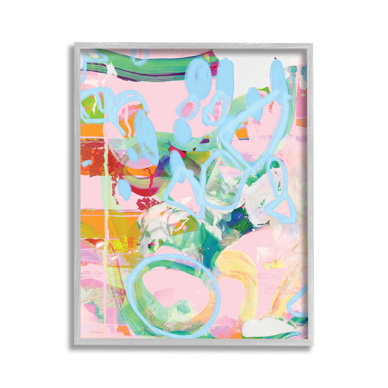 Art mural pastel abstrait par Kamdon Kreations, H 14 po x l 11 po, Estampe numérique Farmhouse