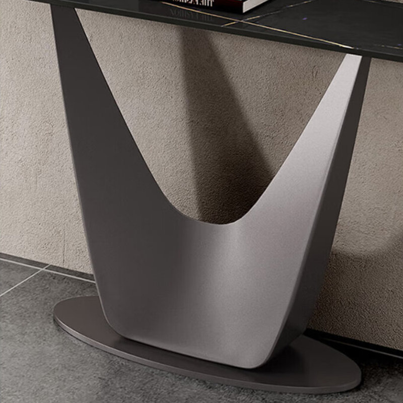 Console de style français en pierre frittée, H 31,5 po x l 62,9 po x P 13,7 po
