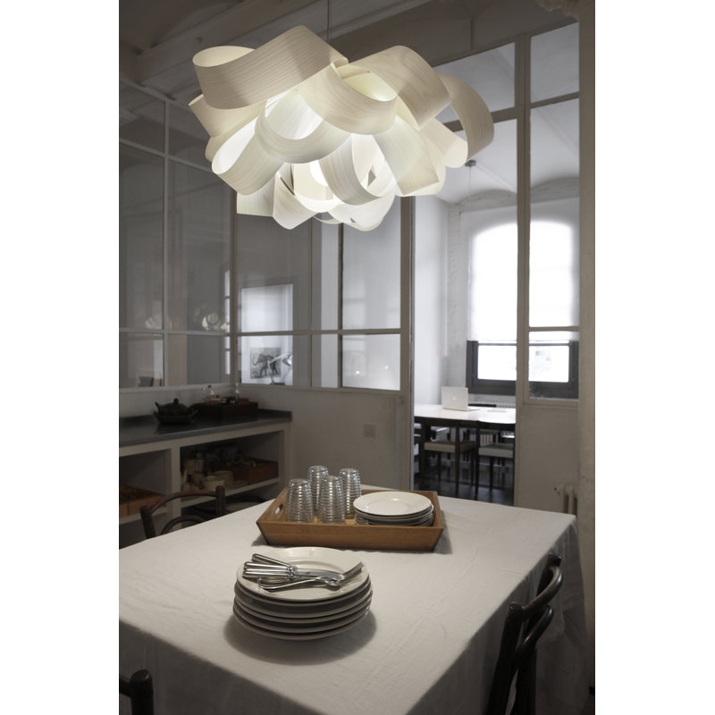 Agatha 1 - Light Pendant, Ivory White, E26 Base, 14.6" H x 30" W x 30.7" D